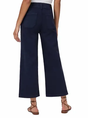 Paige Brooklyn Wide Leg Crop Pants in Vintage Cosmic Navy High Rise Size 25 thumbnail 6