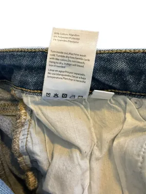 Risen High Rise Straight Leg Jeans Raw Hem Medium Wash Size Women’s Size 3/26 thumbnail 8