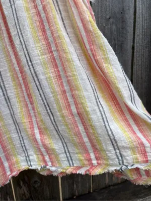 Like New Free People Summer Nights Dress / Top Multi Stripe Oversized Medium thumbnail 8
