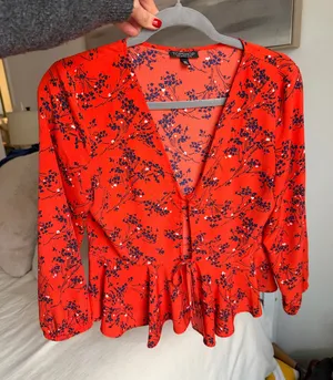 Topshop Blouse Cropped thumbnail 1