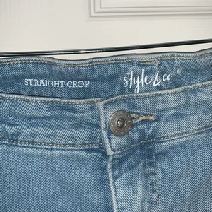 Style & Co. Straight Crop Distressed Jeans thumbnail 3