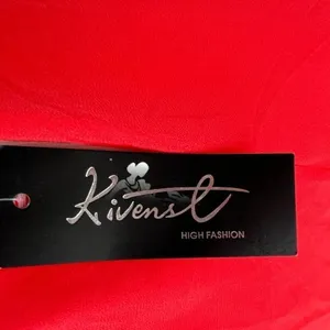 NWT‎ Kivenst Red Rhinestone Halter Maxi Dress Formal Evening M thumbnail 3