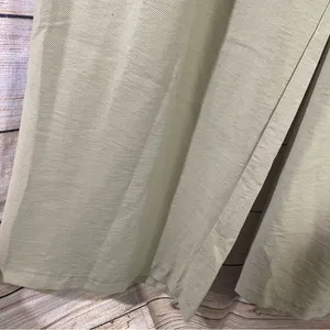 Zara high-rise wide leg pleated green trouser pants with pockets women Size XL thumbnail 7