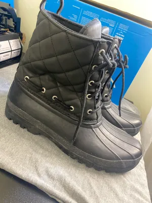Sperry Gosling Duck Boot Women's Black Quilted Waterproof Fleece Lined Size 9 thumbnail 3