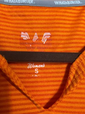 Whataburger women’s size small long sleeve employee blouse thumbnail 2