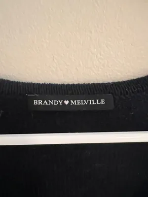 Brandy Melville Navy blue argyle sweater thumbnail 3