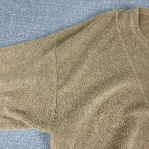 Madewell Sweater Womens L Brown Henley 3/4 Sleeve Terry Relaxed Pullover MWL Top thumbnail 6