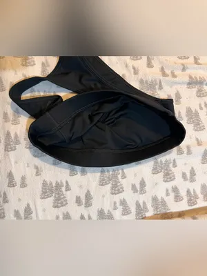 Nike Black Sports Bra with Cracked Gold Swoosh thumbnail 3