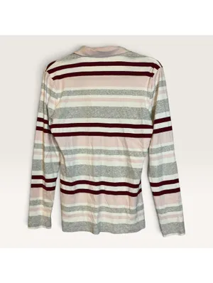 Tommy Hilfiger Long Sleeve Striped Polo Shirt Large thumbnail 2