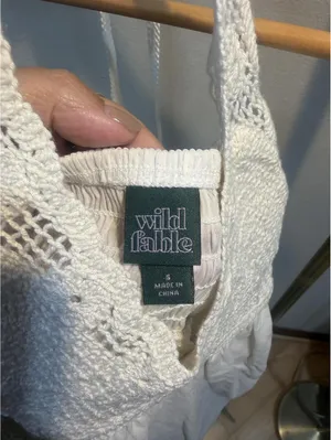 NWT Brand New boho chic with top crochet White thumbnail 5