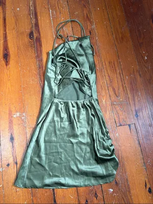 Princess Polly‎ Leigh Jagger & Stone Olive Green Slip Dress Size 4 Open Back thumbnail 3