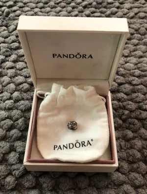 Pandora Paisley Detail Silver Bead Charm Bracelet thumbnail 1