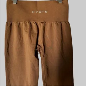 NVGTN Seamless Leggings Brown Womens Large NWT thumbnail 4