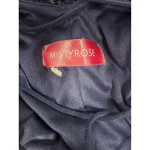 Misty Rose Sequin Mini Dress Womens Navy Blue Open Back Lace Up Sparkly Glam thumbnail 6