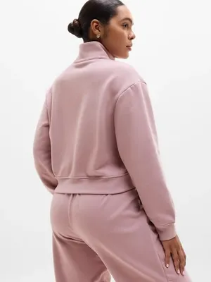 New Athleta XL Forever Fleece Track Jacket Blush Pink X-Large Regular thumbnail 5
