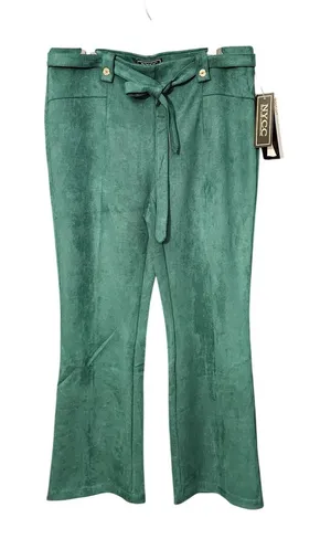 NYCC‎ New York Clothing Co. Teal-Green Suede Bootcut Pants Size L thumbnail 1