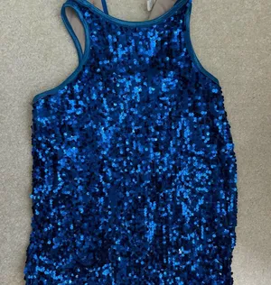 Balera Dancewear Solutions Ultra Sparkle Flyaway Tank Top Blue Dance Costume thumbnail 1