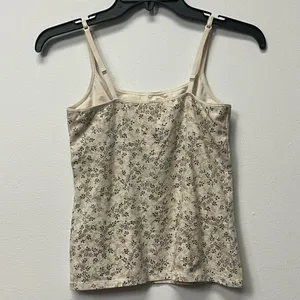 Victoria's Secret Cream Floral Leaf Print Camisole Tank Top Womens Sz Small Y2K thumbnail 2