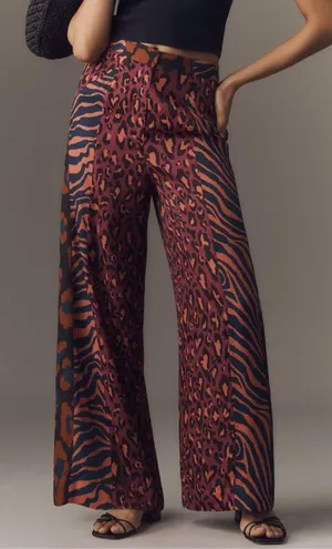 Lowry Farm Pants Farm Rio Mixed Print Wide-Leg Pants, Size S thumbnail 1