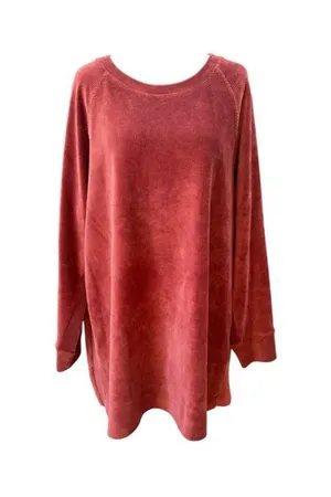 Soft Surroundings Caroline Corduroy Rust Orange Long Sleeve Top Womens Size 1X thumbnail 1