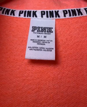 PINK - Victoria's Secret Spellout Quarter Zip Pullover Size Medium NWOT thumbnail 5