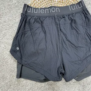 Lululemon Women’s Logo Waistband High-Rise Training Short 3” in Graphite Grey 8 thumbnail 9