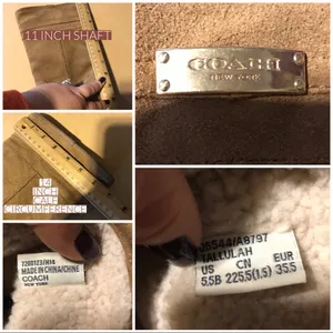 Coach "Tallulah" Pull On Suede And Faux Shearling Lined Winter Boots (5.5) thumbnail 10