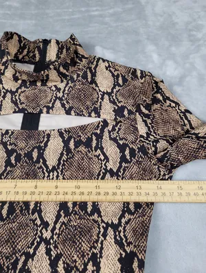 A.L.C. x Bandier Bodysuit Womens Size S Small Python Snakeskin Cutout Mock Neck thumbnail 5