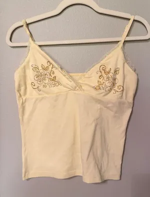 Aeropostale Yellow beaded top thumbnail 1