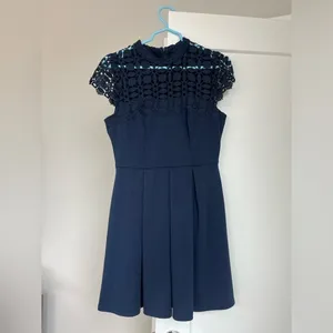 Sequin Hearts Navy Blue Juniors Lace Top Fit & Flare Dress‎ Party Occasion - Size 11 thumbnail 2
