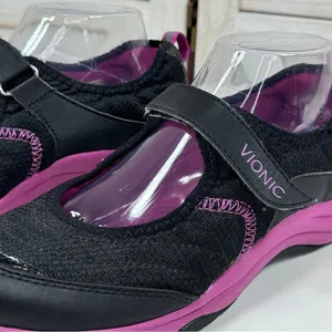 Vionic Sunset Orthotic Mary Jane Comfort Sneakers Shoes‎ Black Pink 7 thumbnail 9