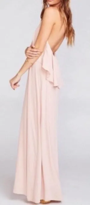 Show Me Your Mumu SMYM Aimee ruffle maxi dress in dusty blush NEW XL thumbnail 2