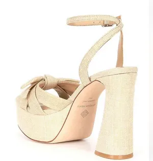 Antonio Melani Bindi Raffia Bow Platform Bow Sandals size 9M New with tags thumbnail 14