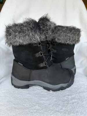 KEEN Helena Women's Waterproof Insulated Leather Boots Faux Fur Lace Up Size 7 thumbnail 6