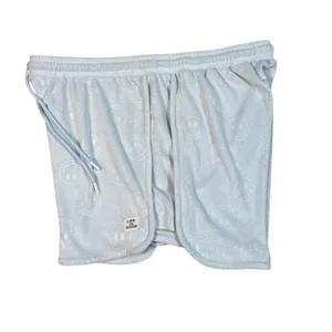 Life is Good Pajamas Blue Smiley Face Terry Cotton Drawstring Sleep Shorts XL thumbnail 2