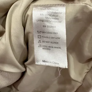 Thakoon Collective OverCoat Womens Small‎ Ivory Wool Blend Pocket Front Luxury thumbnail 4