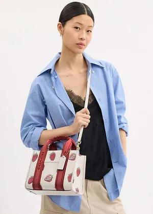 Coach Smith Tote Bag 24 With Strawberry Print CAR80 thumbnail 9