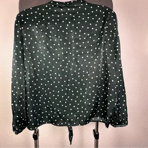 Elodie‎ Dark Green Polka Dot Blouse thumbnail 2