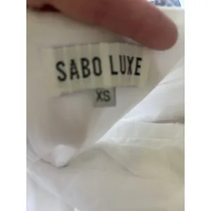 sabo skirt luxe corset vida dress Linen Cotton Xs White thumbnail 11