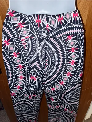 White Mark Aztec Boho Mandala Print loose Wide Legging Pants - Size Small thumbnail 6