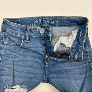 American Eagle Distressed Skinny Jeans, Size: 4 Regular thumbnail 5