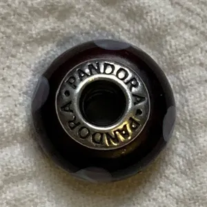 Authentic PANDORA Blue Flowers on for You Murano Glass Bead Purple 925 thumbnail 6