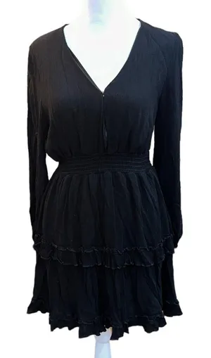 Altar'd State Lexley Ruffle Dress Black Size Small‎ thumbnail 1