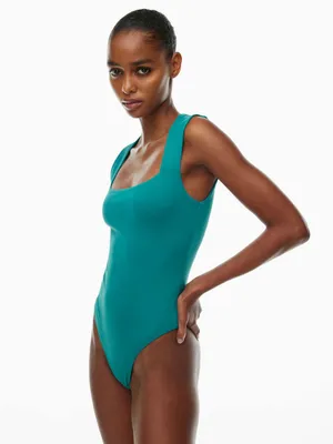 Aritzia Oxidized Teal Original Contour Esteem Square Neck Bodysuit Size XS thumbnail 4