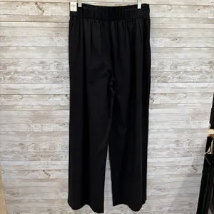 NWT Abercrombie‎ & Fitch Womens M (Long) Pants Black Wide Leg Linen Blend NEW thumbnail 3