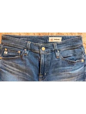 AG Adriano Goldschmied Ex-Boyfriend Slouchy Slim‎ Blue Jeans Size 24R Distressed thumbnail 5