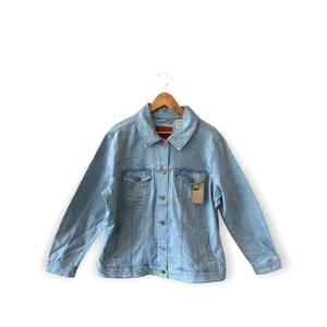 LEVI’S Women’s Denim Trucker Jacket Sun Baked Blue Size 3X NEW thumbnail 5