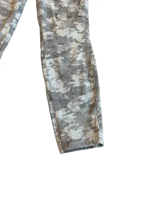 Spanx Green White Camo Cargo Pants Skinny Zip Fly Utility Tapered Large Women's thumbnail 6