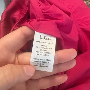 Lulus Size Medium Always Luminous Magenta Satin Ruched Lace-Up Dress. thumbnail 11