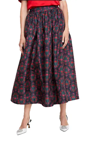 On 34th XXL Women's Taffeta Midi Skirt Macy's Floral‎ Formal Party Cottagecore thumbnail 1